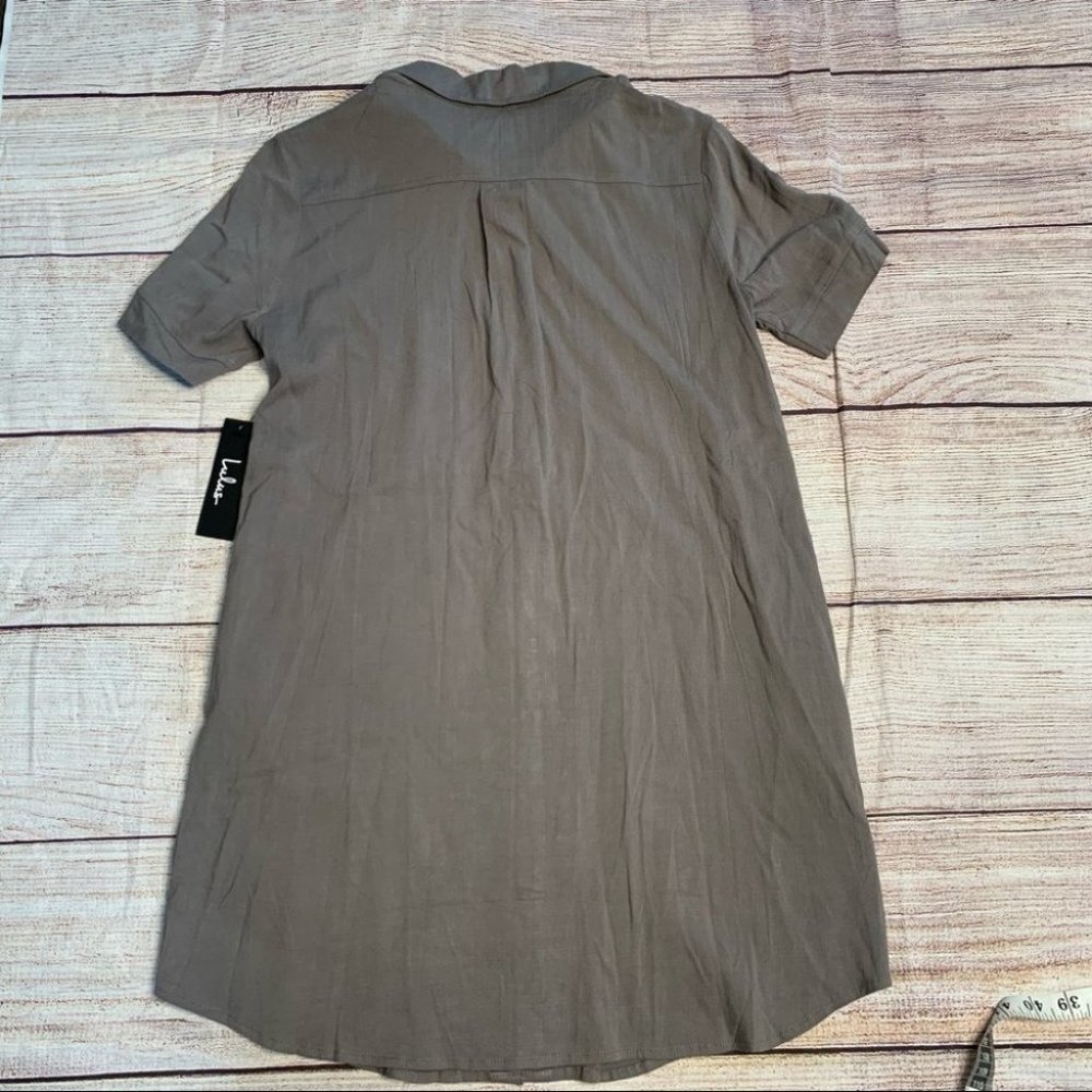 NEW lulu’s Green Button Up Dress Size Small - Picture 7 of 10
